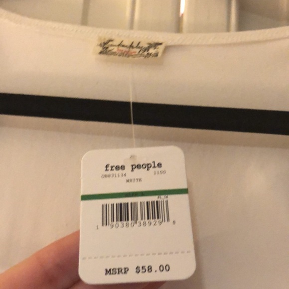 Free people square neck white thong bodysuit NWT - Picture 3 of 6